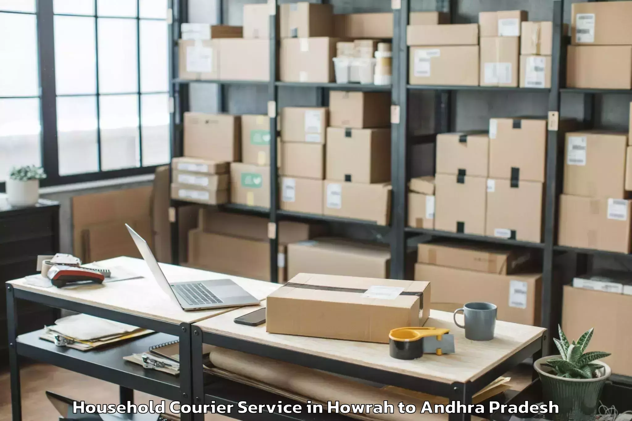 Leading Howrah to Cherukupalle Arumbaka Household Courier Provider